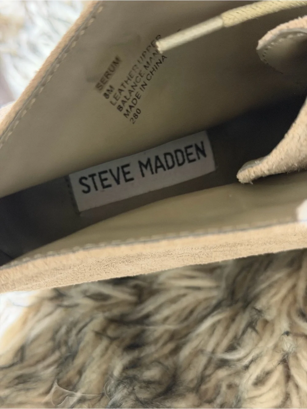 Steve Madden Taupe Suede Lace-Up Platform Wedge Ankle Booties